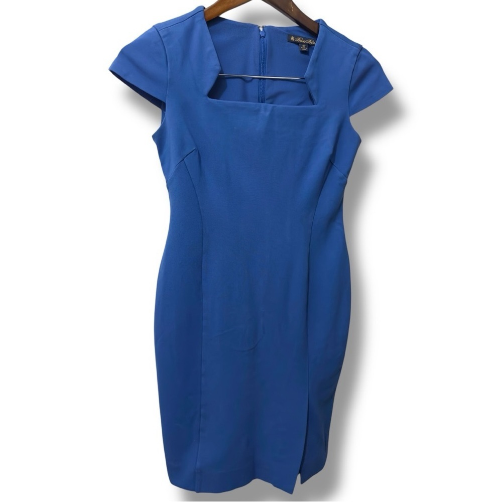 Brooks Brothers | EUC Royal Blue Sheath Dress with Square Neck (size 0-2) - Picture 2 of 12